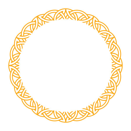 Ornamental celtic knot frame inspired by viking and nordic motifs. perfect for decoration and craft projects.のイラスト素材