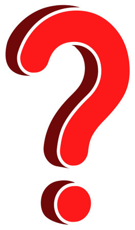 Striking red question and exclamation mark symbols on white, perfect for editorial or educational...