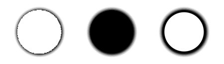 Minimalist pixel art featuring circles. ideal for modern graphic design and digital themes.のイラスト素材