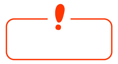 Alert sign with red exclamation mark and border.のイラスト素材