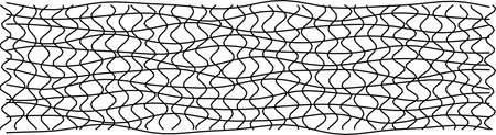 Black wavy lines form a distorted grid pattern, creating an abstract and dynamic visual effect.
