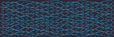 Abstract design featuring a distorted blue grid on a dark backdrop, creating a captivating geometric...