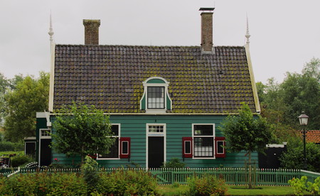 A quaint house in Zaanse Shans the Netherlandsのeditorial素材