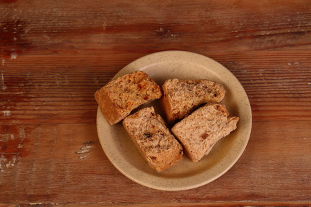 Rusks - a traditional Afrikaner breakfast meal or snack in landscape format on a clear background with copy spaceの写真素材