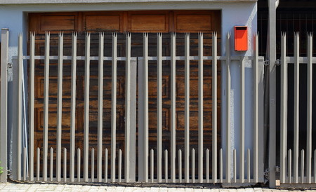 Johannesburg, South Africa - with refe unemployment and high crime in the country, homeowners must increase security at their homes, image in landscape format with copy spaceのeditorial素材