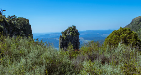 The Pinnacle Rock in the Blyde River Canyon near the town of Graskop in Mpumalanga South Africaの写真素材