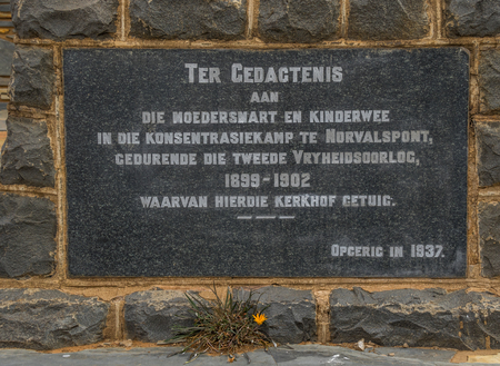 Norvalspont, South Africa - The Norvalspont Concentration Camp Memorial in memory of the women and children who died in the camp during the Anglo Boer Warのeditorial素材