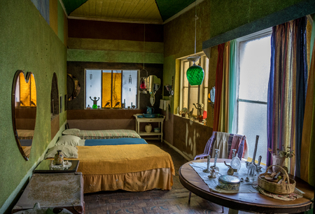 Nieu Bethesda, South Africa - the Owl House museum in the town came about when the owner Helen Martins turned her house and garden into a visual outsider art environmentのeditorial素材