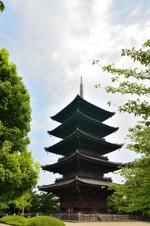 Kyoto Higashi-ji Temple five-story pagodaのeditorial素材