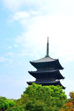 Kyoto Higashi-ji Temple five-story pagodaのeditorial素材