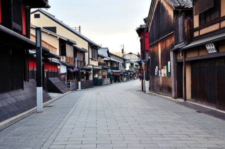 Kyoto cherry blossom lanesのeditorial素材