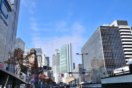 Osaka city landscapeのeditorial素材