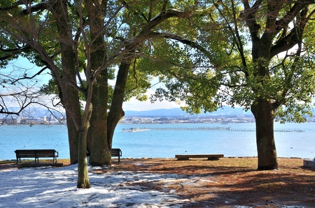 Zeze castle ruins Parkの写真素材