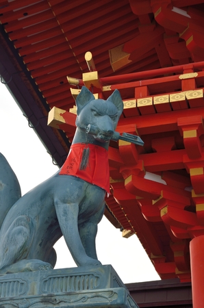Fushimi Inari-Taisha Shrine gate Foxのeditorial素材