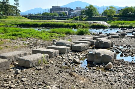 Kamogawa Delta in Kyotoの写真素材