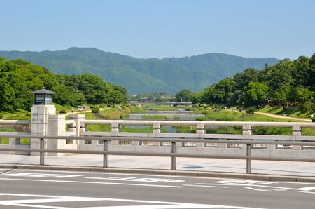 Kamogawa in Kyotoの写真素材
