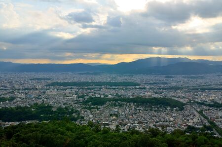 Kyoto City landscapeの写真素材