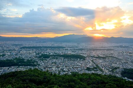Kyoto City landscapeの写真素材