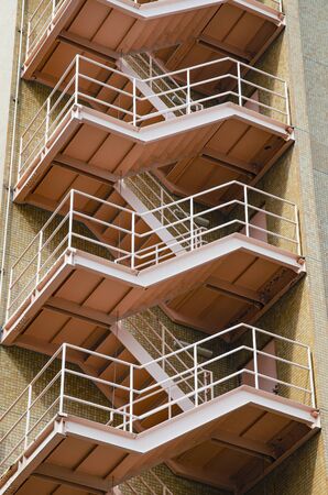 Emergency stairs of the buildingの写真素材