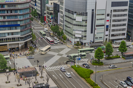 Urban landscape in front of Kyoto Stationのeditorial素材
