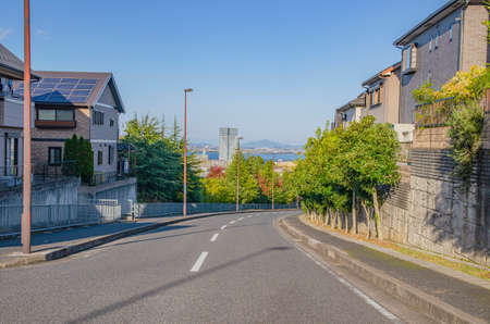 Residential roadの写真素材