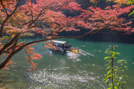 Hozu River in Kyotoのeditorial素材