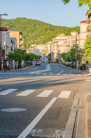 Sanjo-dori in Kyotoのeditorial素材