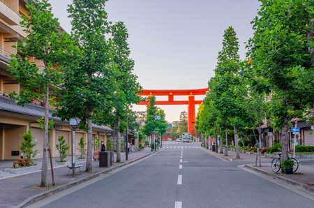 The Great Torii of Heian Jingu Shrine in Kyotoのeditorial素材