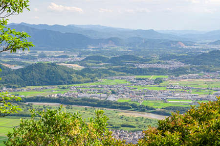 View from Mt. Mikami in Shiga Prefectureの写真素材