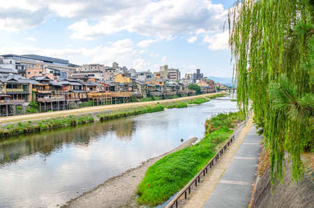 Kamogawa in Kyotoの写真素材