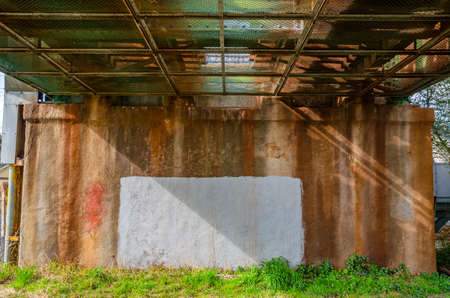 Piers of railway bridge