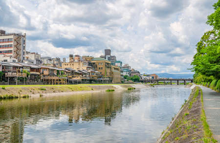 Kamogawa in Kyotoの写真素材
