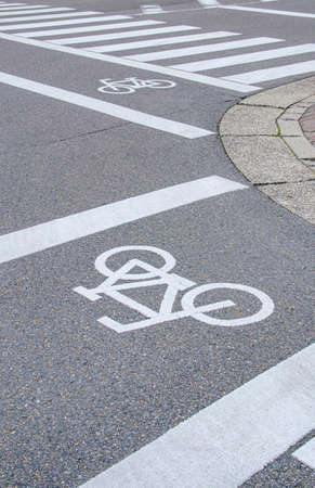 Bicycle crosswalksの写真素材