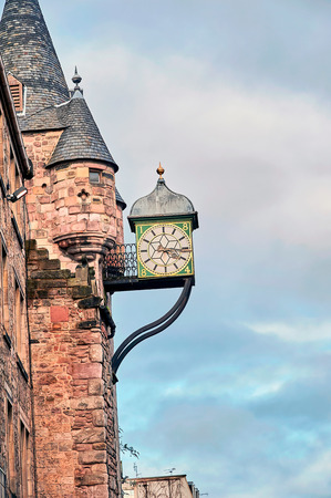 Edinburgh, View of the city, Several monuments and the Castle,の写真素材