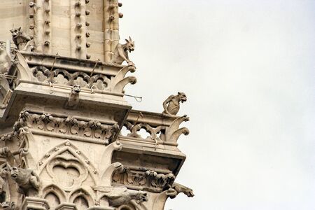 Paris, France, circa april 2016: Views of buildings, monuments and famous places in Paris, from the river Seineの写真素材