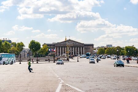 Paris, France, circa april 2016: Views of buildings, monuments and famous places in Paris, from the river Seineのeditorial素材