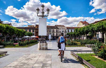 Landscapes, streets, monuments, houses and old buildings of the town of Alcala de Henares, Spainのeditorial素材