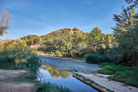 Views of the River Henares, near Alcala de Henares, Madrid, Spainの写真素材
