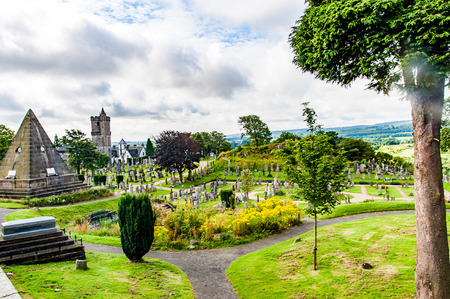 Views of Stirling and monuments to Robert the Bruce and William Wallace, Scotland