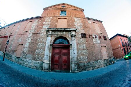streets, monuments and old buildings of the town of Alcala de Henares, Spainの写真素材