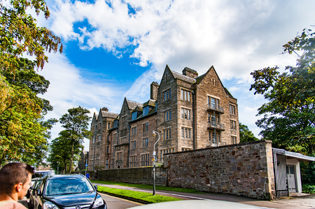 St. Andrews, Scotland, UK- circa sepotember 2016. typical house in the Scores street of the St. Andrews town.のeditorial素材