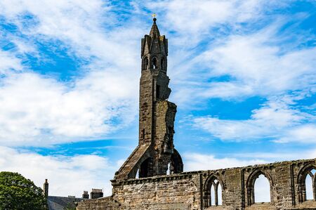 ST ANDREW, SCOTLAND, UK. Ruins of St. Andrew's Cathedral, destroyed during the Scottish Reformation in the sixteenth centuryの写真素材