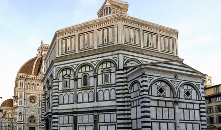 Views of neighborhoods, monuments, streets and the Duomo. Tourist sites of Florence, Italyの写真素材