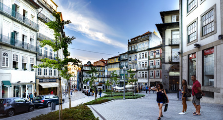 Porto, Portugal. August 12, 2017: Downtown Plaza in the historic center of the city, called Dos...