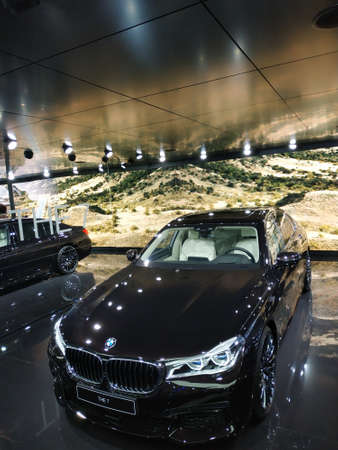 PARIS, October 3, 2018: BMMW THE 7 car at Paris Motor Show.のeditorial素材