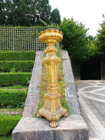 Versailles, France, June 28, 2020: View of the Chateau Versailles garden, park and tree UNESCOのeditorial素材