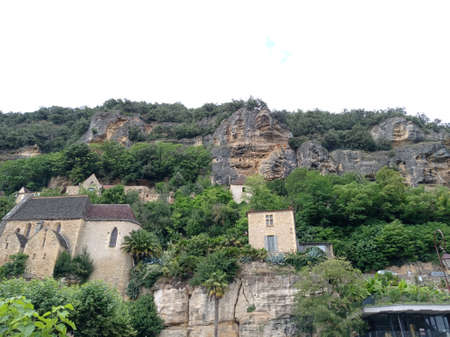 La roque gageac, France - July 2, 2020: Scenic village, PÃ©rigord, Dordogne, Franceのeditorial素材