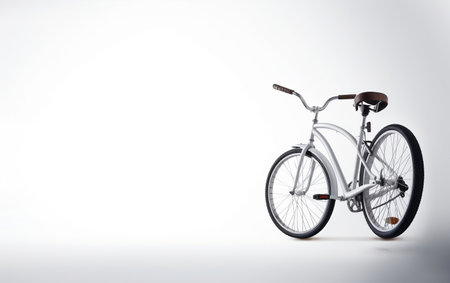 3d rendering of a bicycle on a white background with copy spaceの素材
