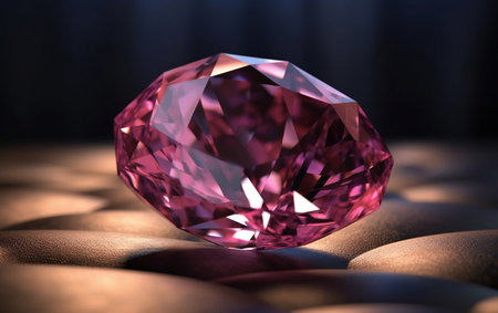 Gemstone on a dark background. 3d render illustration.の素材