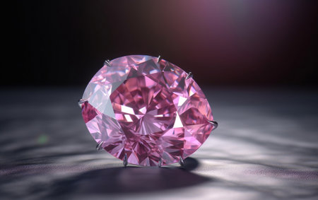 Brilliant diamond on a dark background. 3d rendering.の素材